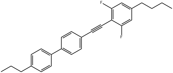 1,1'-Biphenyl, 4-[2-(4-butyl-2,6-difluorophenyl)ethynyl]-4'-propyl- 구조식 이미지