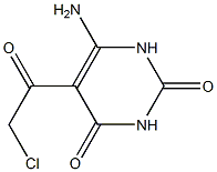 2,4(1H,3H)-Pyrimidinedione,6-amino-5-(2-chloroacetyl)- Structure