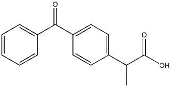 Benzeneacetic acid,4-benzoyl-a-methyl- Structure