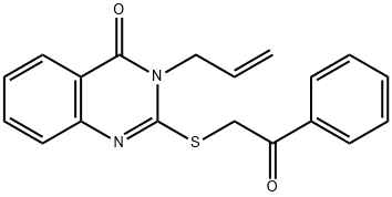 3-allyl-2-((2-oxo-2-phenylethyl)thio)quinazolin-4(3H)-one Structure