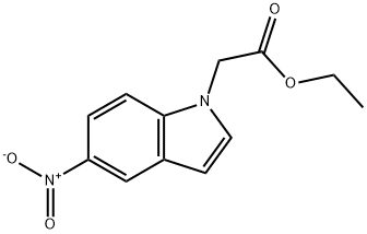 Ethyl 5-nitro-1-indoleacetate, 97% Structure