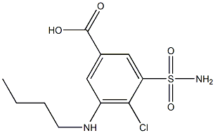 Benzoic acid,3-(aminosulfonyl)-5-(butylamino)-4-chloro- Structure