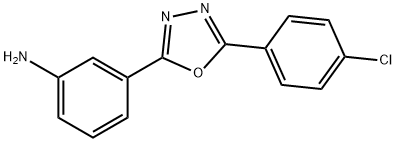 3-[5-(4-Chloro-phenyl)-[1,3,4]oxadiazol-2-yl]-phenylamine 구조식 이미지