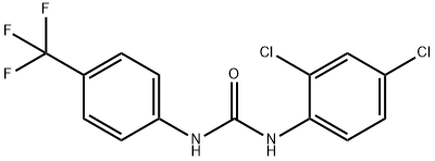 N-(2,4-dichlorophenyl)-N-[4-(trifluoromethyl)phenyl]-Urea Structure