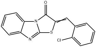 Thiazolo[3,2-a]benzimidazol-3(2H)-one,2-[(2-chlorophenyl)methylene]- Structure