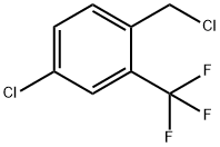 Benzene, 4-chloro-1-(chloromethyl)-2-(trifluoromethyl)- 구조식 이미지
