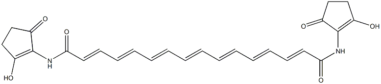 2,4,6,8,10,12,14-Hexadecaheptaenediamide,N,N'-bis(2-hydroxy-5-oxo-1-cyclopenten-1-yl)-, (2E,4E,6E,8E,10E,12E,14E)- (9CI) Structure