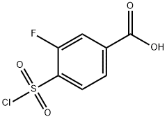 4-(chlorosulfonyl)-3-fluorobenzoic acid 구조식 이미지