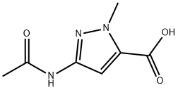 5-Acetamido-2-methyl-pyrazole-3-carboxylic acid 구조식 이미지