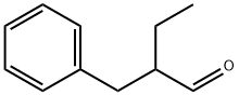 Benzenepropanal, a-ethyl- 구조식 이미지