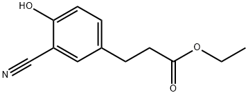 ETHYL 3-(3-CYANO-4-HYDROXYPHENYL)PROPANOATE Structure