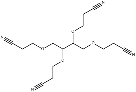 Propanenitrile,3,3',3'',3'''-[1,2,3,4-butanetetrayltetrakis(oxy)]tetrakis- (9CI) 구조식 이미지