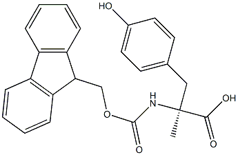 (S)-2-((((9H-Fluoren-9-yl)methoxy)carbonyl)amino)-3-(4-hydroxyphenyl)-2-methylpropanoic acid Structure