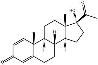 Pregna-1,4-diene-3,20-dione,17-hydroxy- 구조식 이미지
