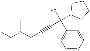 1-cyclopentyl-4-[methyl(propan-2-yl)amino]-1-phenylbut-2-yn-1-ol Structure