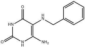 2,4(1H,3H)-Pyrimidinedione,6-amino-5-[(phenylmethyl)amino]- Structure