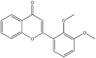 4H-1-Benzopyran-4-one, 2-(2,3-dimethoxyphenyl)- 구조식 이미지