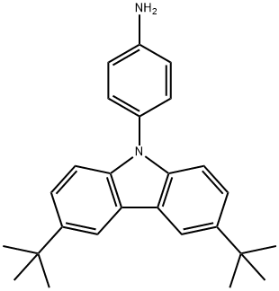 4-(3,6-di-tert-butyl-9H-carbazol-9-yl)benzenamine Structure