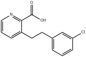 2-Pyridinecarboxylic acid, 3-[2-(3-chlorophenyl)ethyl]- 구조식 이미지