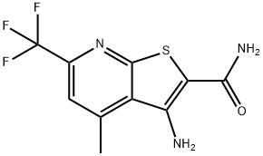 3-amino-4-methyl-6-(trifluoromethyl)thieno[2,3-b]pyridine-2-carboxamide Structure