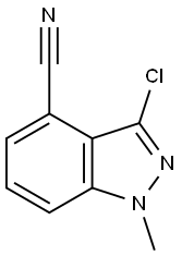 3-Chloro-1-methyl-4-indazolecarbonitrile 구조식 이미지