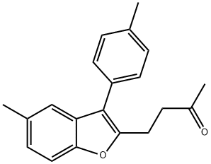 4-[5-methyl-3-(4-methylphenyl)-1-benzofuran-2-yl]butan-2-one Structure