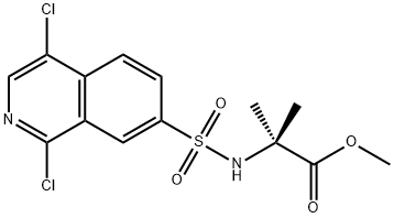 methyl 2-{[(1,4-dichloro-7-isoquinolinyl)sulphonyl]amino}isobutyrate 구조식 이미지