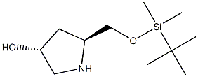 3-Pyrrolidinol, 5-[[[(1,1-dimethylethyl)dimethylsilyl]oxy]methyl]-, (3R,5S)- 구조식 이미지