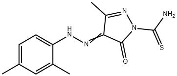 4-[(2,4-dimethylphenyl)hydrazono]-3-methyl-5-oxo-4,5-dihydro-1H-pyrazole-1-carbothioamide Structure