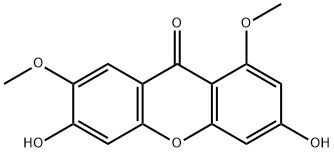 3,6-Dihydroxy-1,7-dimethoxyxanthone Structure
