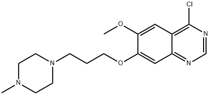 Quinazoline, 4-chloro-6-methoxy-7-[3-(4-methyl-1-piperazinyl)propoxy]- Structure