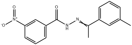 N-[(E)-1-(3-methylphenyl)ethylideneamino]-3-nitrobenzamide 구조식 이미지