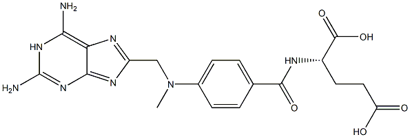 L-Glutamic acid,N-[4-[[(2,6-diamino-1H-purin-8-yl)methyl]methylamino]benzoyl]- (9CI) 구조식 이미지