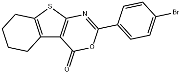 2-(4-bromophenyl)-5,6,7,8-tetrahydro-4H-benzo[4,5]thieno[2,3-d][1,3]oxazin-4-one Structure