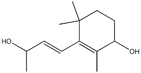 2-Cyclohexen-1-ol, 3-(3-hydroxy-1-butenyl)-2,4,4-trimethyl- Structure