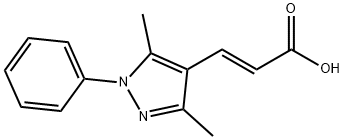 (2E)-3-(3,5-dimethyl-1-phenyl-1H-pyrazol-4-yl)acrylic acid 구조식 이미지