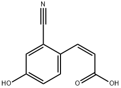 (Z)-3-(2-CYANO-4-HYDROXYPHENYL)ACRYLIC ACID 구조식 이미지