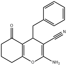 2-amino-4-benzyl-5-oxo-5,6,7,8-tetrahydro-4H-chromene-3-carbonitrile 구조식 이미지