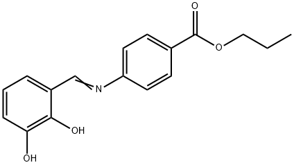 propyl 4-[(2,3-dihydroxybenzylidene)amino]benzoate 구조식 이미지