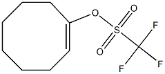 Methanesulfonic acid,1,1,1-trifluoro-, 1-cycloocten-1-yl ester 구조식 이미지