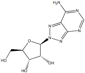 2H-1,2,3-Triazolo[4,5-d]pyrimidin-7-amine,2-b-D-ribofuranosyl- Structure