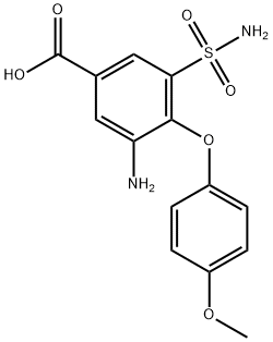 3-amino-4-(4-methoxyphenoxy)-5-sulfamoylbenzoic acid 구조식 이미지