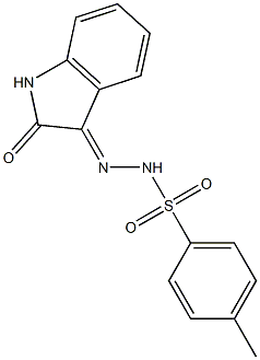 Benzenesulfonic acid,4-methyl-, 2-(1,2-dihydro-2-oxo-3H-indol-3-ylidene)hydrazide Structure