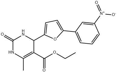 ethyl 6-methyl-4-(5-(3-nitrophenyl)furan-2-yl)-2-oxo-1,2,3,4-tetrahydropyrimidine-5-carboxylate Structure