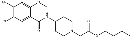 1-Piperidineacetic acid, 4-[(4-amino-5-chloro-2-methoxybenzoyl)amino]-, butyl ester Structure