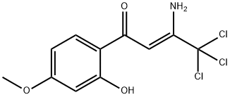 (2Z)-3-amino-4,4,4-trichloro-1-(2-hydroxy-4-methoxyphenyl)but-2-en-1-one 구조식 이미지