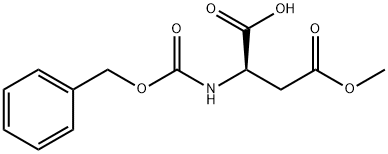 (R)-2-(benzyloxycarbonylamino)-4-methoxy-4-oxobutanoic acid Structure