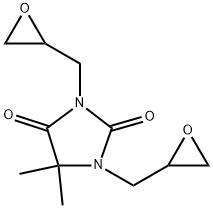 5,5-dimethyl-1,3-bis(oxiranylmethyl)imidazolidine-2,4-dione Structure