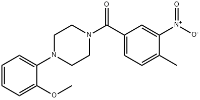 [4-(2-methoxyphenyl)piperazin-1-yl](4-methyl-3-nitrophenyl)methanone Structure