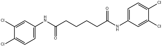 N,N'-bis(3,4-dichlorophenyl)hexanediamide Structure